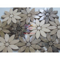 Dark&Light Emperador Mix Cream Marfil Marble Mosaic Tile in Flower Shape (CFS1182)